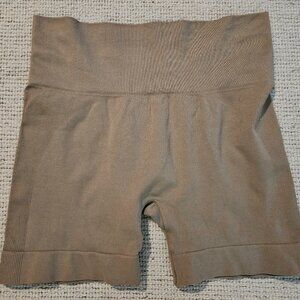 Set Active Scuptflex Bike Shorts Tan Beige XL - Workout High Rise Compression